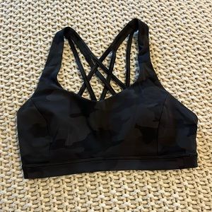 Lululemon Black Camo Bra Size 6